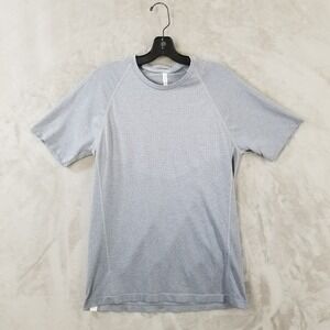 Ten Thousand Shirt Men Medium Gray Performance Stretch Huckberry Perforated Gym